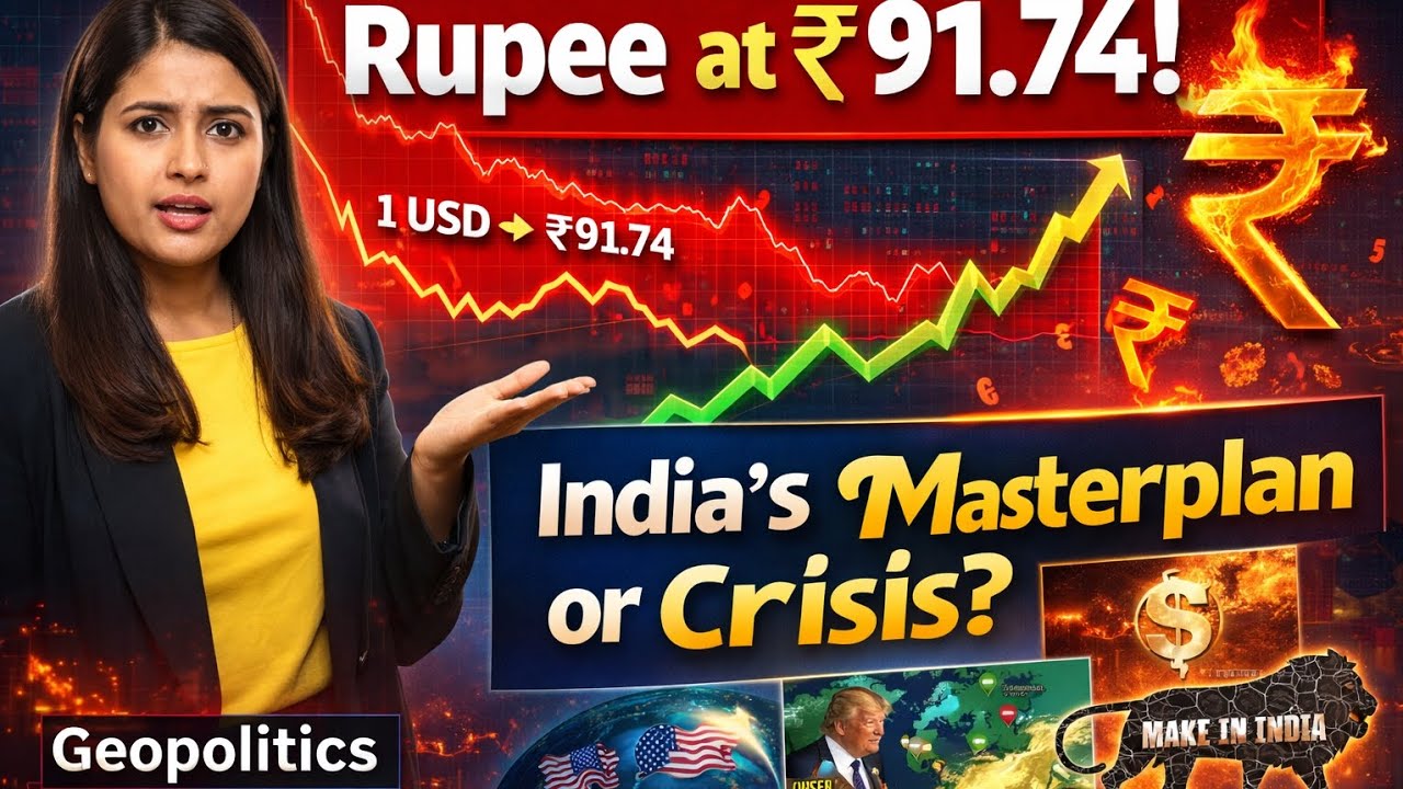 Rupee at ₹91.74! 📉 India’s Masterplan or Global Crisis? 🇮🇳 | Geopolitical Analysis