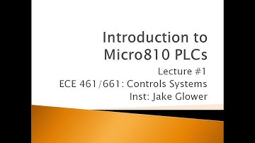 ECE 461.01 Introduction to Micro810 PLC
