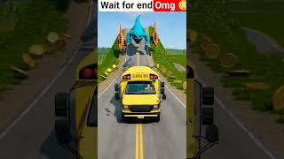 School Bus vs Hydraulic Crush in The Game BeamNG.drive #shorts #beamngdrive #ytshorts