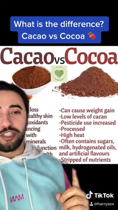 Cocoa vs cacao