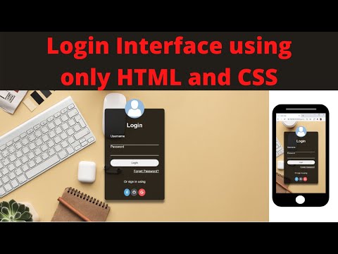 Build a Login Interface using HTML, CSS and Fontawesome Icons