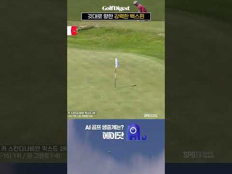 강력한 백 스핀으로 깃대 맞고 튕겨 나온 샷ㅣ#dp월드투어