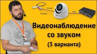 Видеонаблюдение со звуком (3 варианта)