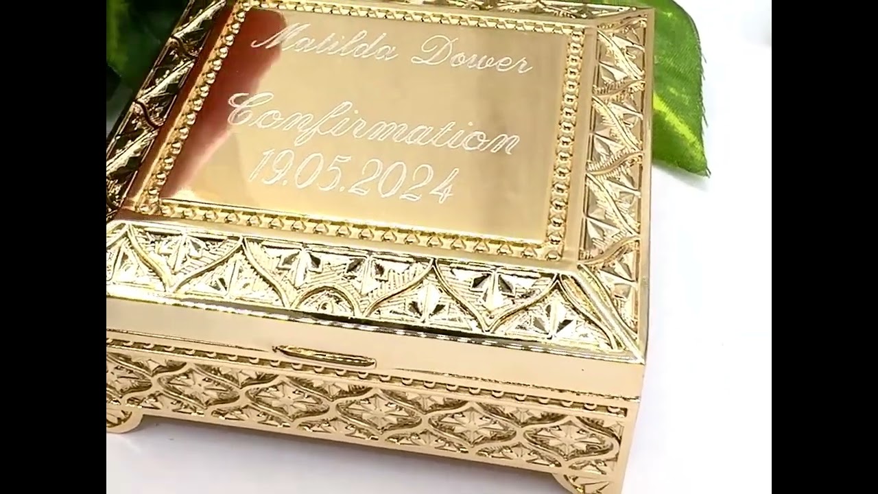 Gold-toned Trinket Box - Personalised