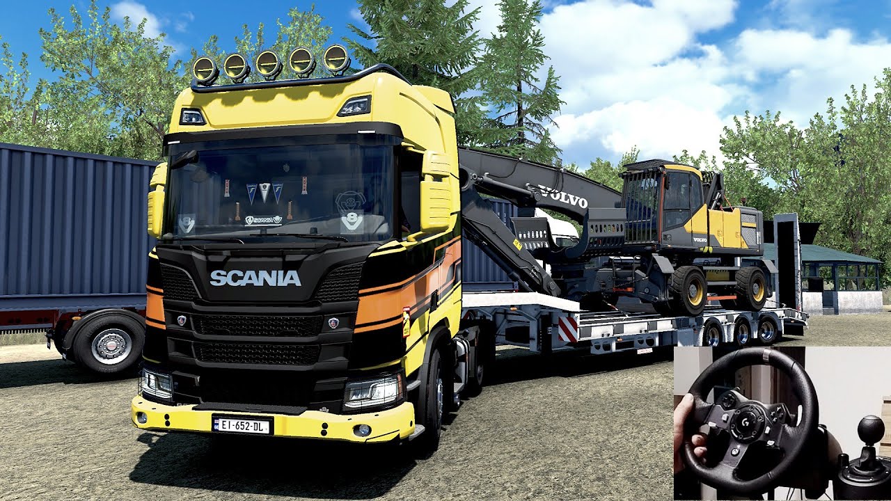 ETS2 ProMods 2.74 Tbilisi Georgia-Alaverdi Armenia Scania V8 XT Steering Wheel Manual Shifter 