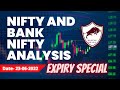 Expiry Day Special  23th June 2022|| Nifty &amp; Bank Nifty Levels || Riding Bulls
