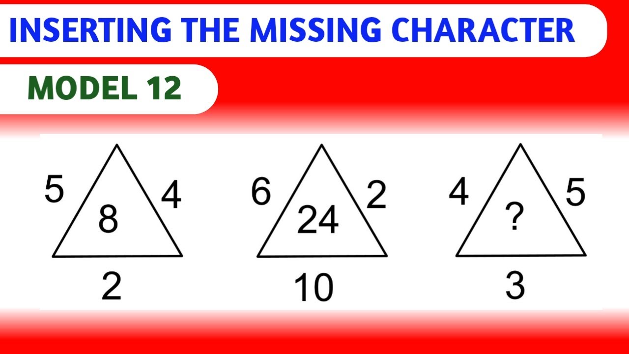 Inserting the missing character | Model 12 - YouTube