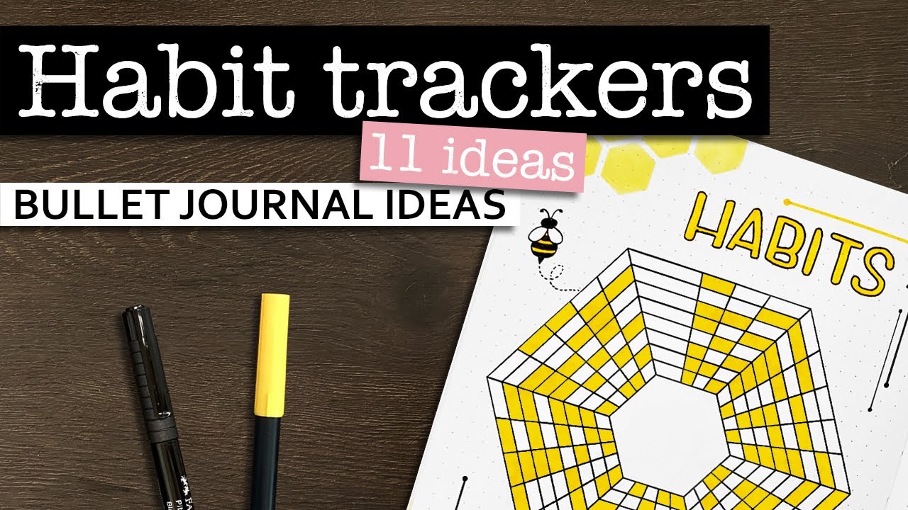 11 habit tracker layouts bullet journal 💜 Track your habits in your bullet journal