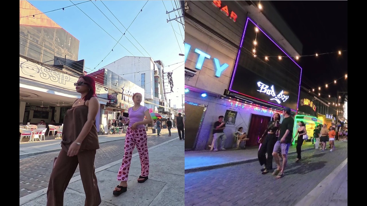 Angeles Walking Street 5PM vs 8PM 🌆🌙 | Red Street 🇵🇭