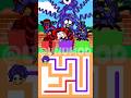 Sprunki Color Maze Challenge: Help Lily Lovebraids Twin Sister, Worm, OmniDroid choose Right Color