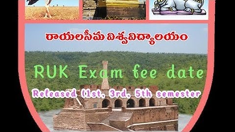 #rayalaseema #university  DEGREE |1ST,3RD,5TH| SEMESTER EXAM FEE DATE RELEASED #update#important