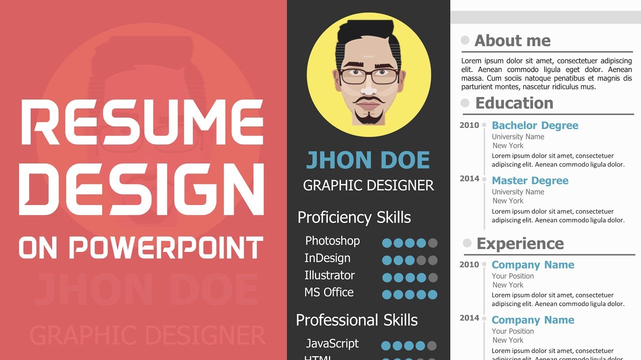 How To Make A Cv On Powerpoint Youtube