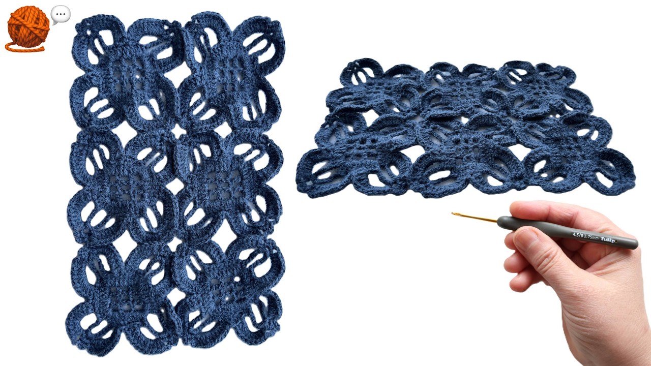 Her türlü kullanım için örnek örgü 🧶🫐🔷🪡 Sample knitting for all kinds of use #Örgü&Sohbet