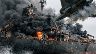 CRAZY ACTION! Russian SU-57 Pilot BOMBARDS 2 US Tankers in the Strait of Hormuz