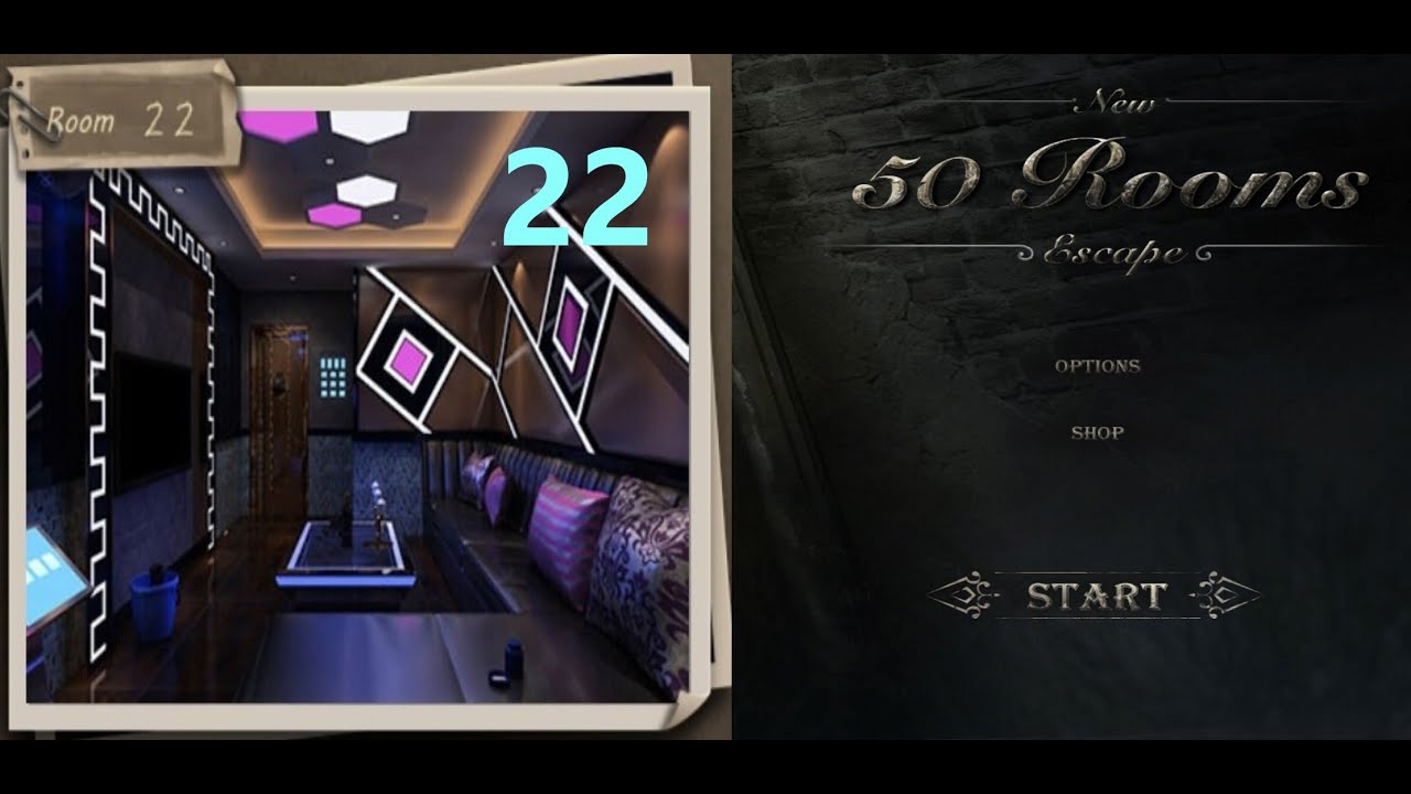 Escape Game - 50 Rooms 1 - Level 22- Escape do quarto - Fase 22