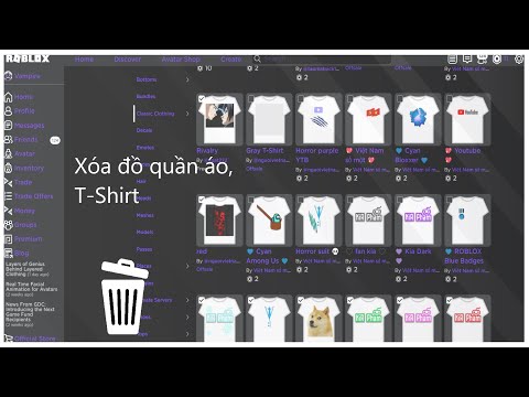 Video Cách xóa quần áo, T-shirt ra khỏi Avatar trong Roblox... - youtube
