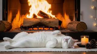 Fireplace Harmony Cat Music 432Hz 😻 Stress Relief Comfort For Sleep And Relaxation no ads