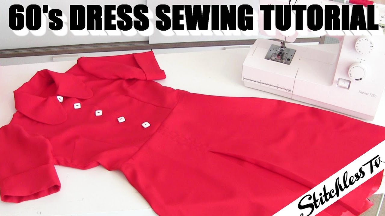 How to Sew a 60's Biba Shirt Dress YouTube