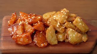 Potato Chicken Recipe without Chicken :: Korean Honey Chicken Sauce, Seasoned Chicken Sauce Recipe