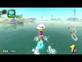 Mario Kart World: Peach (Vacation) races in GCN Peach Beach