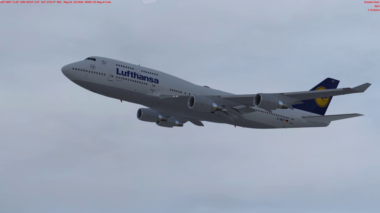 [P3D][Vatsim] PMDG 747-400 Takeoff from YVR