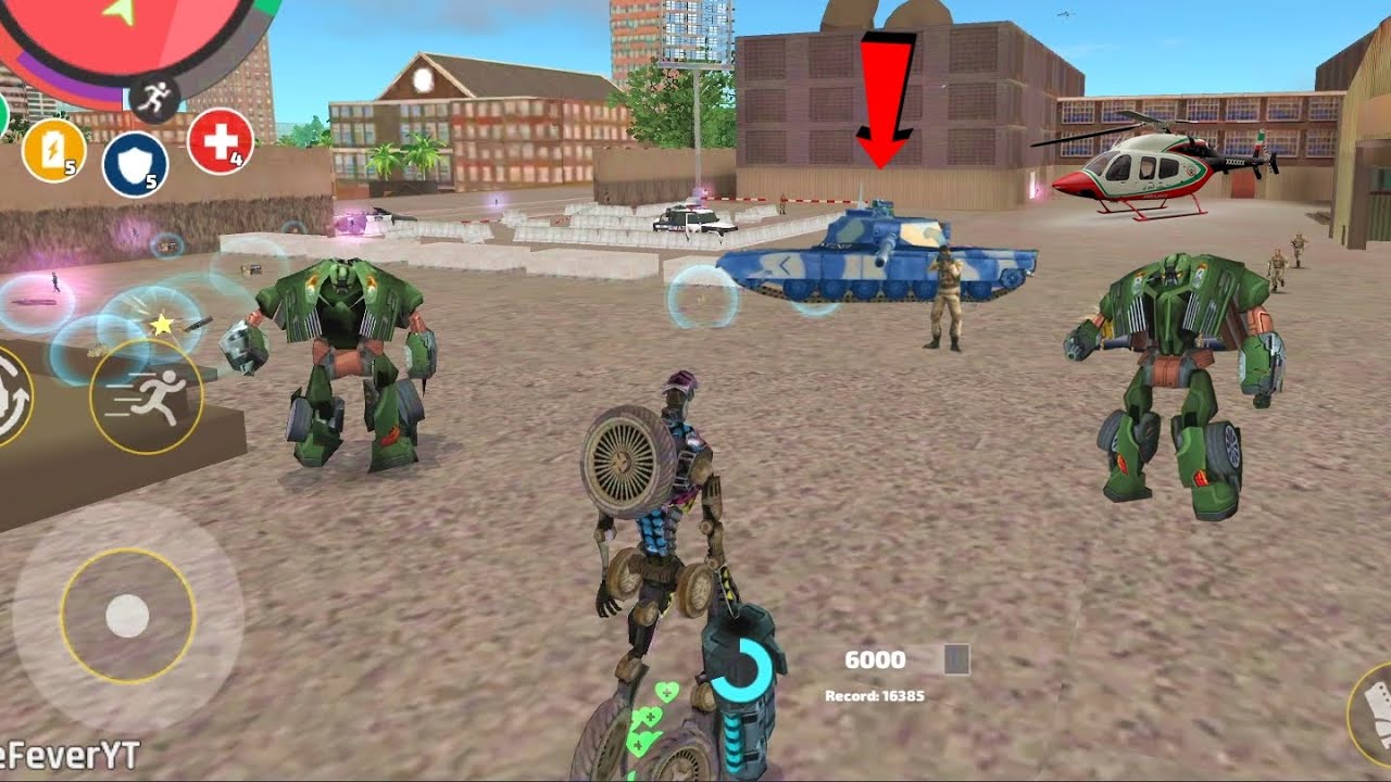 Rope Hero: Vice Town (Robot Bike Fight Army Zombies) Car our Robot Ke Fight - Android Gameplay HD