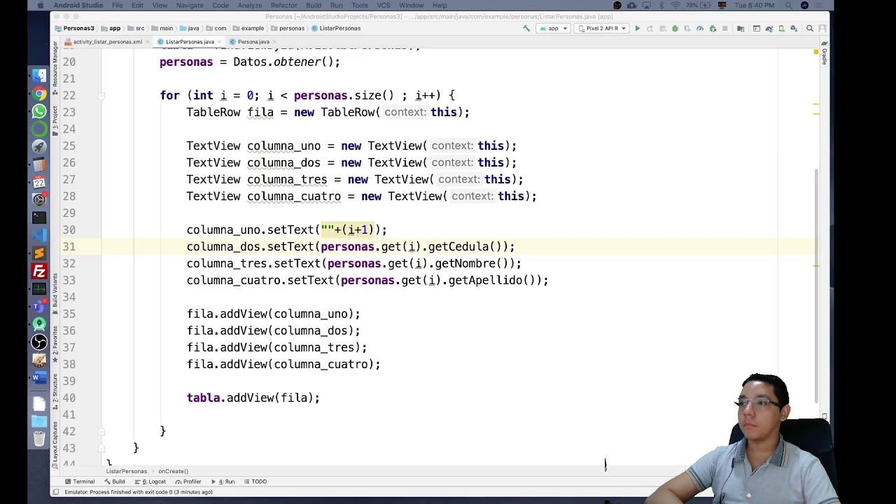 3. Listview, Activity y TableLayout en Android - YouTube