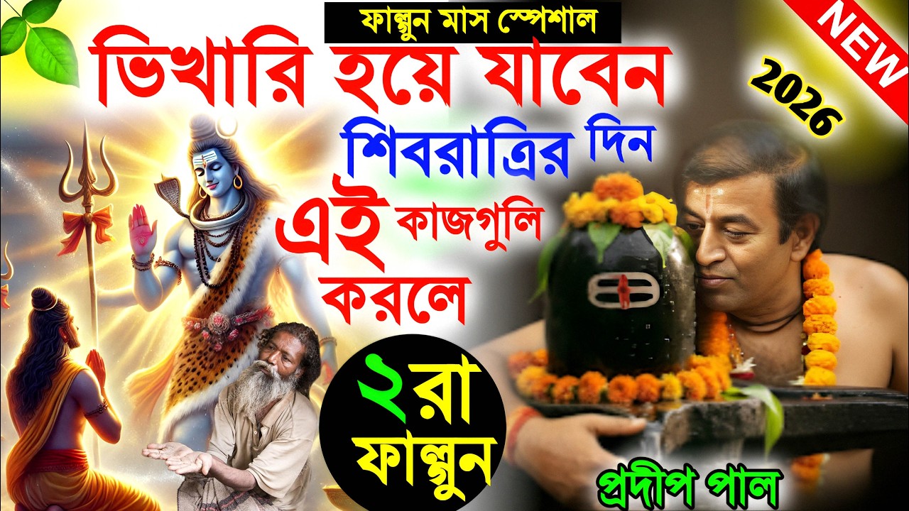 ভিখারী হয়ে যাবেন শিবরাত্রির দিনে এই কাজগুলি করলে ! shivratri 2026 ! প্রদীপ পাল ! pradip pal kirtan