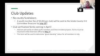Scioto County 4H Volunteer Training 2025