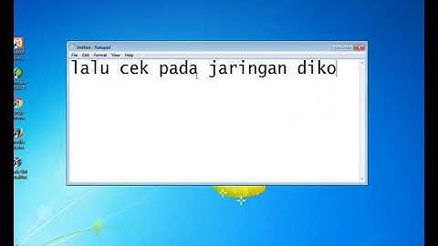 Troubleshooting jaringan lan