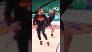 Jeremy Sochan is rocking some festive hair while working on his jumper 🍀 #shorts Content