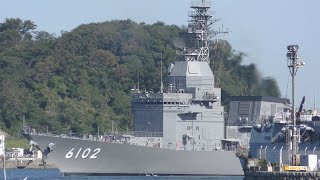 【4K】2021 1002 海上自衛隊 横須賀基地 ASE-6102 あすか入港