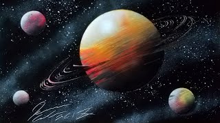 Saturn Quick SPRAY PAINT ART TUTORIAL