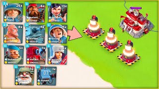 EVERY SINGLE TROOP vs 3 Maxed Out Microwavers in Boom Beach