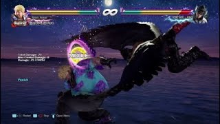 Tekken 7 Bob...Devil Jin U+4 option select punish
