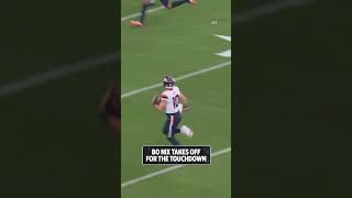 Bo Nix with a 62-yard touchdown run (via CBS) #nfl #bonix #denverbroncos #broncos
