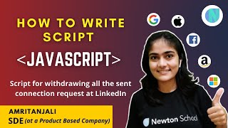 How to write Script in js? | script for withdrawing all the sent connection request at linkedin