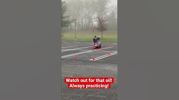 Dropping your motorcycle while practicing slow speed maneuvers is par for the course!