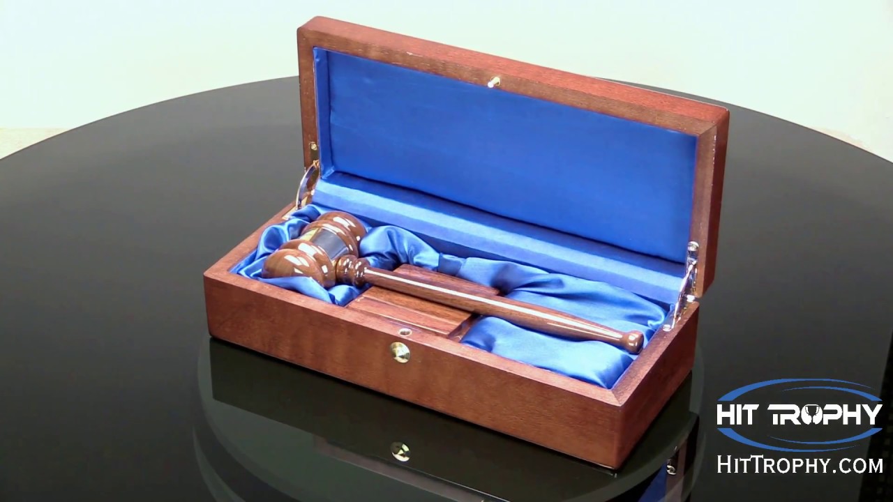 Walnut Gavel Set GV140 with Free Personalization