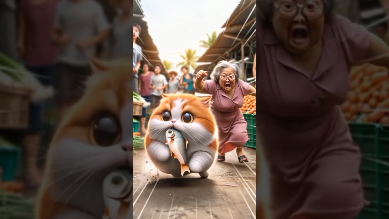 Cat eating fish plan successful 