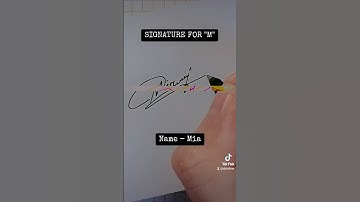 Signature for M | Mia | SbtellME Calligraphy and Handwriting #shorts