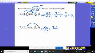 Algebra Chapter 5 Practice Test 1 #16-19