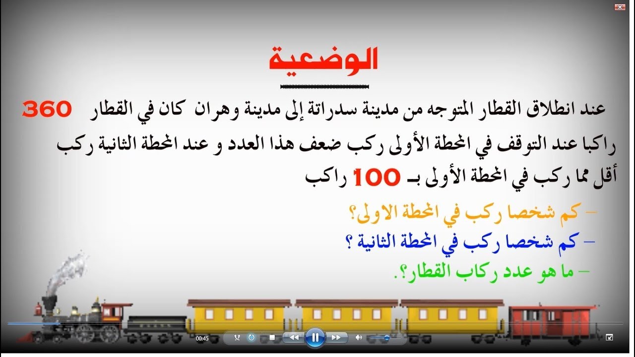 حل  وضعية في الرياضيات ( السنة الثالثة ابتدائي الجيل الثاني )