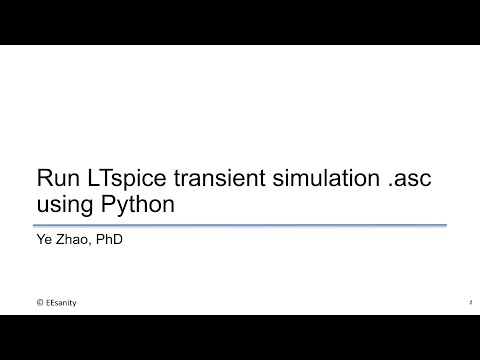 Use Python to run transient simulation in LTspice