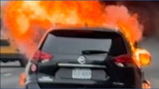 'I've never been so grateful for anything': Good Samaritan saves woman from car fire