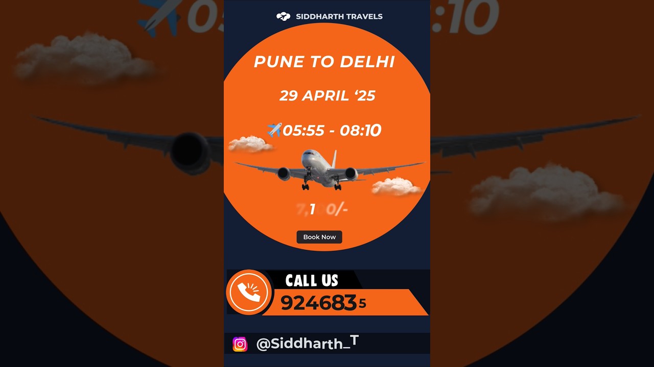 ✨Delhi Airfare Deals 2025✈️Pune To Delhi Flight Fare | Pune To Delhi Cheapest Flight Ticket🔥