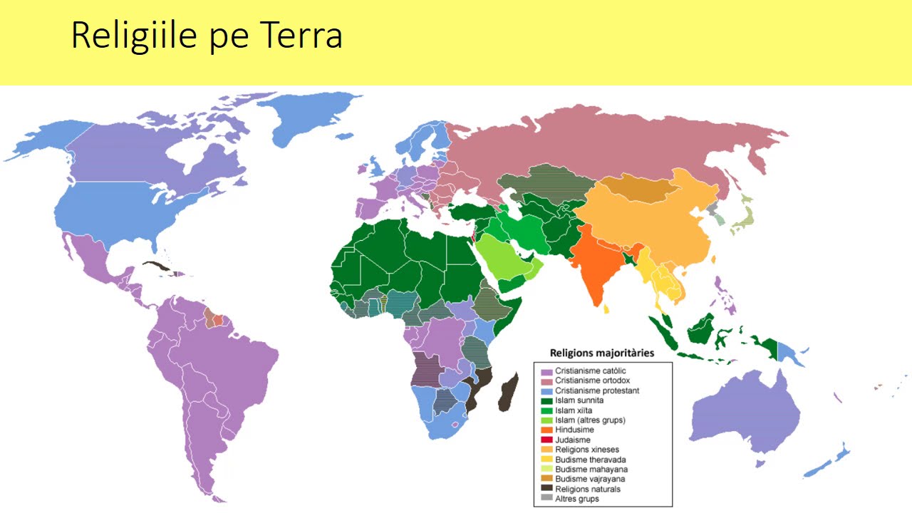 Карта распространения мировых религий