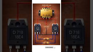 12V DC to 220V AC Inverter Circuit ⚙️ #diy​ #shorts​ #inverter​ #short​
