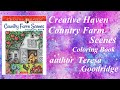 Review on coloring book Creative Haven Country Farm Scenes author Teresa Goodridge