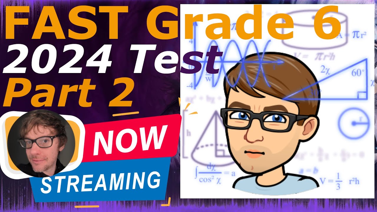 6th grade Math 2024 Florida FAST Test part 2 - YouTube